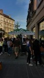 De Heiniken stand op het plein in Compiegne
