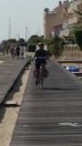 houten fietspad langs het strand van Arcachon