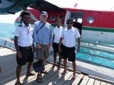 Met de crew van de seaplane