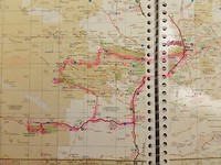 De gereden route Alice Springs en omgeving