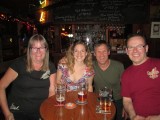 In the railway club: de gezellige mensen daar en George Bush look-a-like!