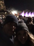 Net 1 januari, vuurwerk op de achtergrond