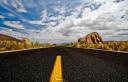 Weg door Joshua Tree