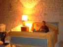 Mijn bed op de zolderkamer bij Gérald en Annick