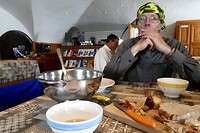 Ontvangst in het Hospice du Grand Saint-Bernhard