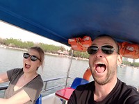 Electric boat cruise😎. Parc in Beijing