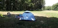 Camping in the middle of the forest. Nobody there