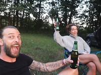 Camping in the woods