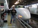 Paul met de Shinkansen
