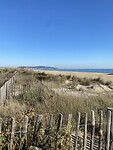 Het strand richting Sète.