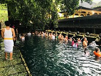 Het 'Holy Water' bad bij de Pura Tirta Empul.