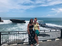 In Tebanan bij de Tanah Lot met Nova
