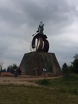 Lelijke sculptuur ter ere van het pausbezoek in 1989