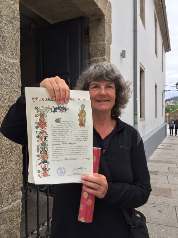 Dit is hem dan: m’n compostela