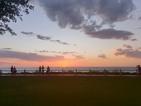 Cable beach bij zonsondergang