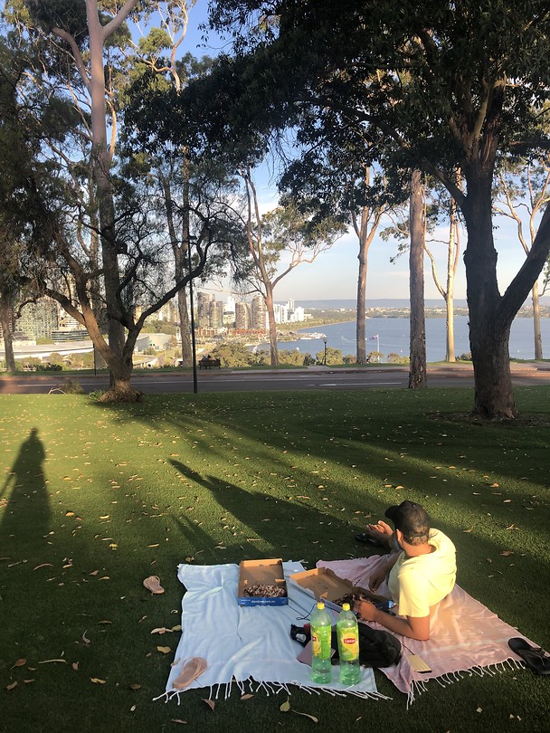 Pizza met uitzicht over Perth!