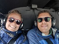 Selfie time in helikopter
