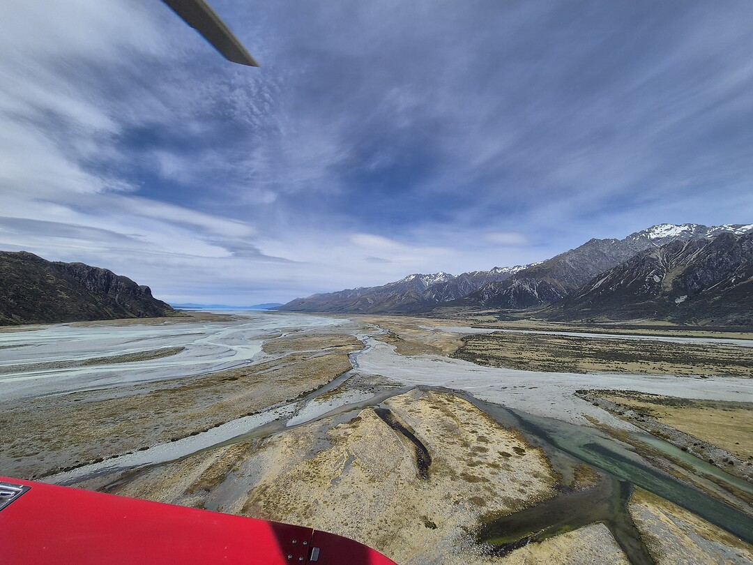 Uitzicht vanuit heli