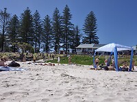 Uitzicht vanaf strand