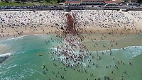 Drone foto Nieuwjaarsduik