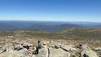 Op de top van Mount Kosciuszko