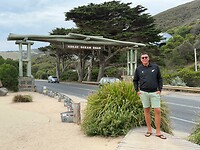 Jeroen bij poort Great Ocean Road