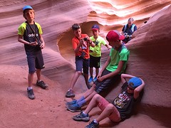 Jongens in Antelope Canyon