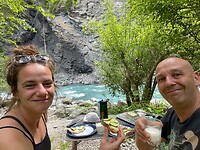 Lunchstek aan de rivier