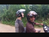 On the motorbike with mister Shanta