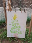 Kerstboom van handjes