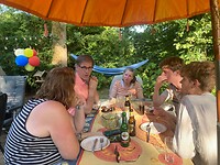 Lekker weer tijdens ons feestje