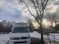 Hollandse sneeuw op de camping