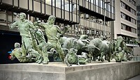 Beeld van Stierenrennen Pamplona