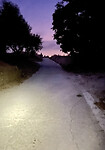 Koplamp aan in de vroege ochtend