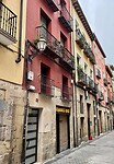 Mooie gekleurde huizen in Logrono