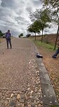Straatmuzikant onderweg naar Astorga