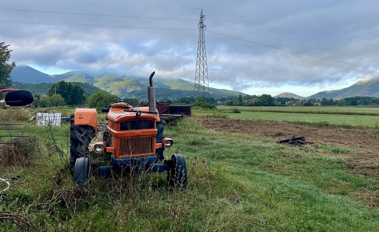 Oranje tractor