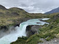 Waterval en storm