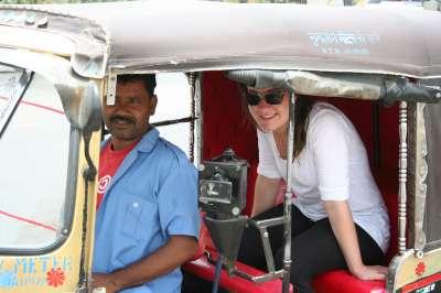 Grace in moto rickshaw