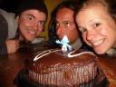 Jimmy, Federico, Hanneke, smurf en afscheidstaart