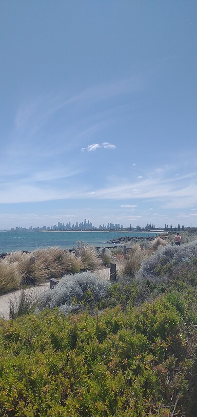uitzicht naar Melbourne