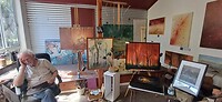 Ray and his paintings