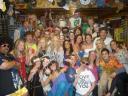60's party: groepsfoto