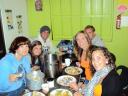 Rainbow Beach: onze zelfgevangen Pippies eten