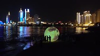 Avondlicht in Qingdao