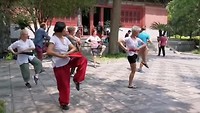 Taiji waaier voor de tempel