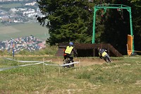 Boven op de berg
