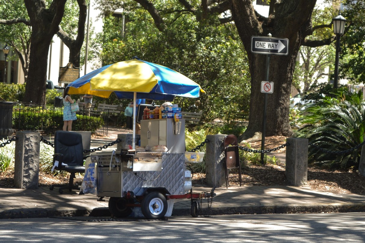 Het hotdog karretje