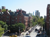 Uitzicht op Meatpacking District vanaf High Line