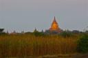 Sunset and 1st pagoda in Bagan